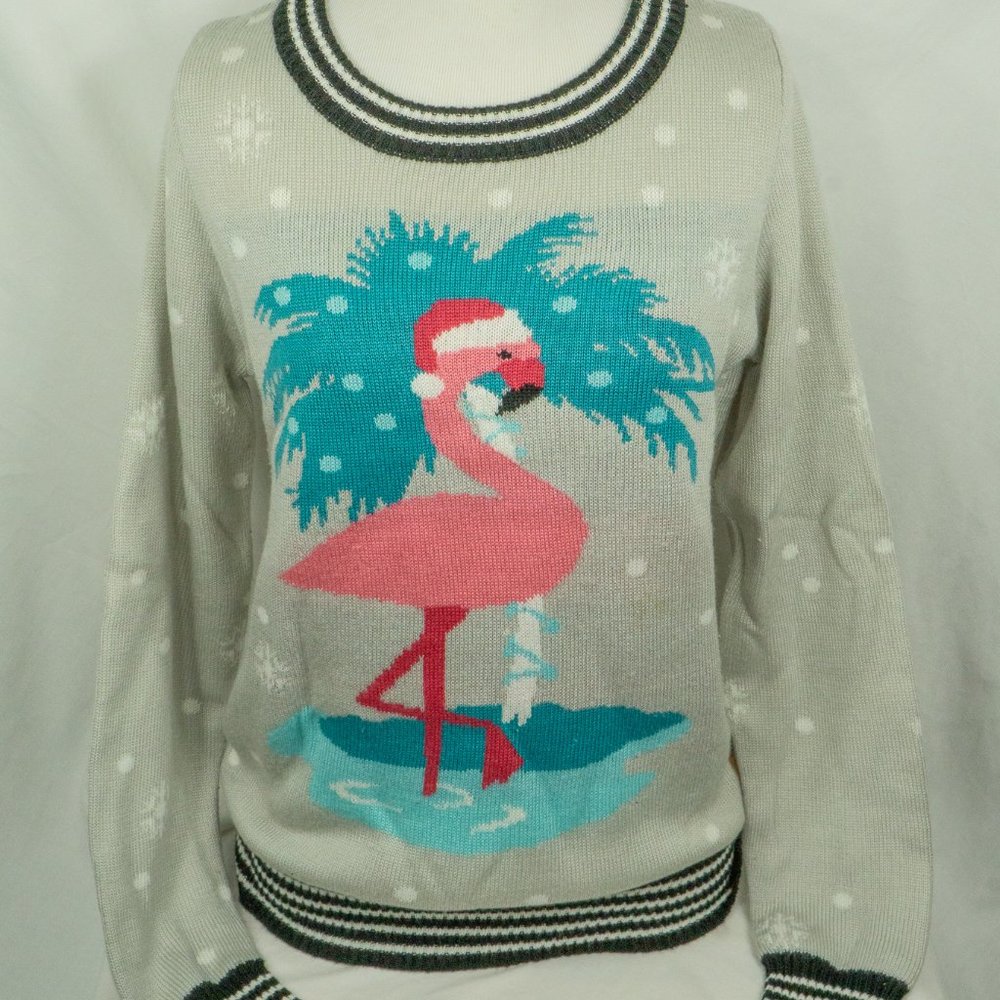 WOMEN'S FLIRTY FLAMINGO SWEATER